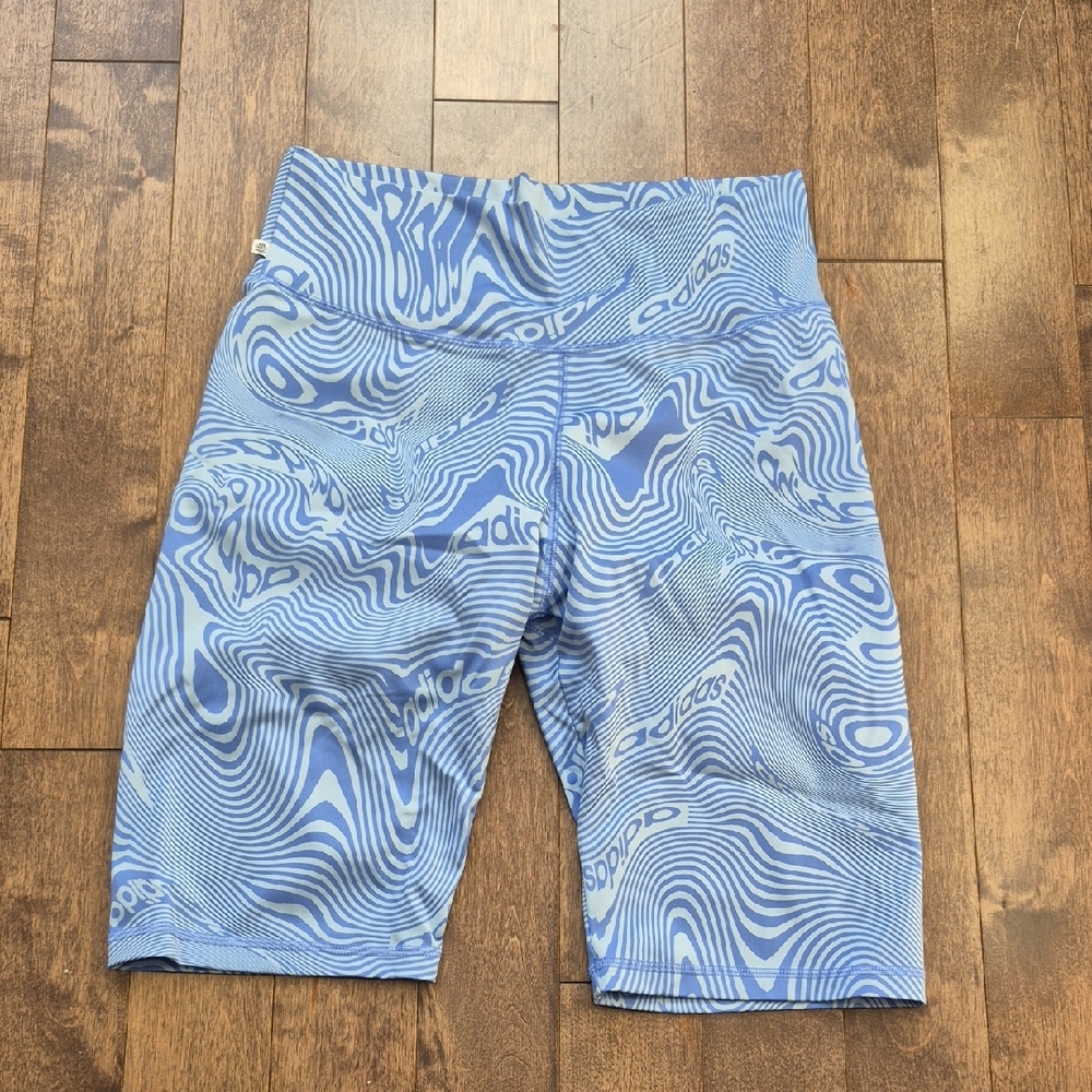 Adidas Blue Swirl Pattern Shorts